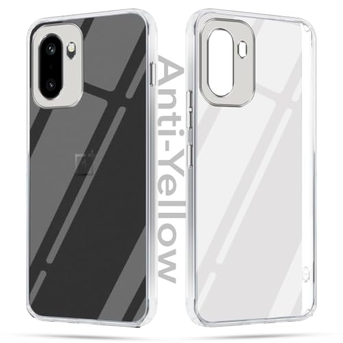 Image of Jkobi Lifetime Anti-Yellow Clear Back Case Cover for OnePlus 15R (Sleek Hard Crystal | Shockproof and Camera Protection)