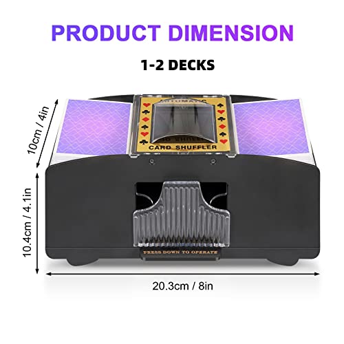 Feierya Automatic Card Shuffler 2 Deck,Playing Card Shuffler Electric For Uno Poker Card Game #TOP2