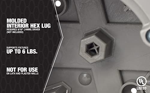 Image of Southwire -MSBST250 Fixture and Ceiling Electrical Box Smart Box Shark Tooth with Hole Saw