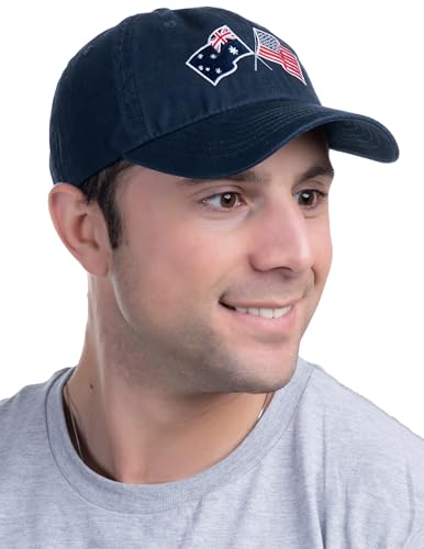Image of Ann Arbor T-shirt Co. American Friendship Nations Flag Baseball Low Profile Dad Hat for Men Women