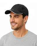 Mens Waterproof Baseball Cap UPF 50+ Sun Protection Windproof Breathable Unisex Quick Dry Outdoor Rain Hat Black