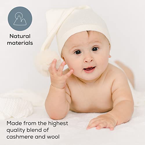 First Landings 2 Wool Newborn Hats - Ultra Soft Baby Hats Gift Set - Adorable Baby Beanie 2 Pack - Newborn Photography Props #TOP1