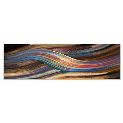 Cuadros modernos para salon y decoracion del hogar pintura abstracta de 45x130 cm