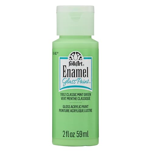 FolkArt Enamel Acrylic Craft Paint, Classic Mint Green 2 fl oz Premium Matte Finish Paint, Perfect For Easy To Apply DIY Arts And Crafts, 11952