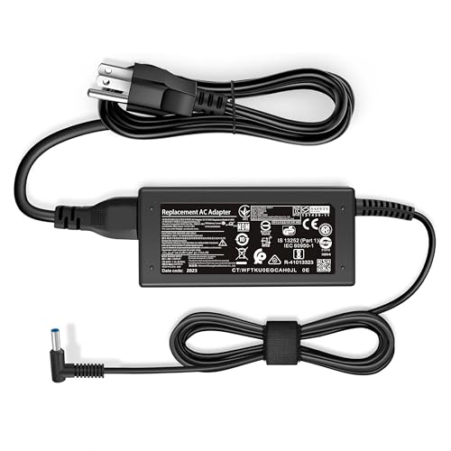 45W Charger Compatible with HP Notebook 15 HP Pavilion 14 TPN-LA15 TPN-CA14 r-41013153 L25296-002 L25296-001 L25296-003 741727-001 L25296-011 213349-109 19.5V 2.31A Smart Blue tip Laptop Power Adapter