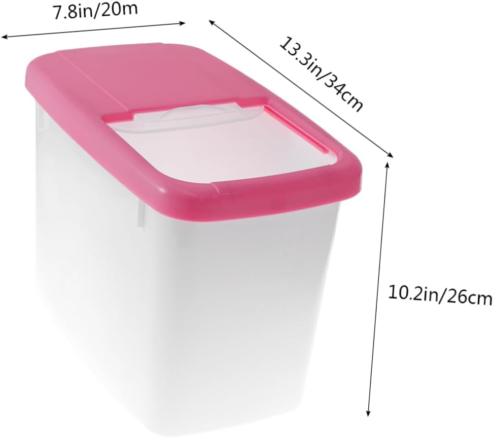 10kg Moisture-sealed Plastic Rice Container Random Measuring Cup Thickened Grain Storage Bin for Kitchen Use