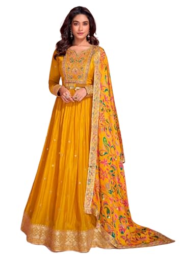 Combinaison de travail en soie véritable Chinon luxe jaune XL pour femme