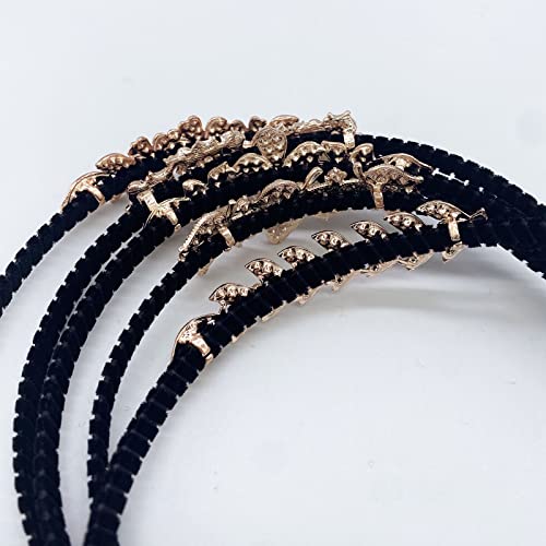 Geogeodiy 4 Pcs Crystal Hair Band For Women Headbands, Girl Fashion Hairband Flower Leaf Jewelry Rhinestone Head Hoop Cute Beaded Beauty Care Elegant Bling Headwear Accessory Wedding Bride #TOP2
