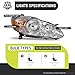 ROADEAL Headlights W/Bulbs for 2003 2004 2005 2006 2007 2008 Toyota Corolla Halogen Headlamp Replacement Driver & Passenger Side