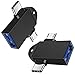 2in1 USB-C auf USB 3.0 Adapter 2er-Pack mit Lanyard, USB C auf USB Adapter, Micro auf USB OTG Aadapter Konverter, Schwarz