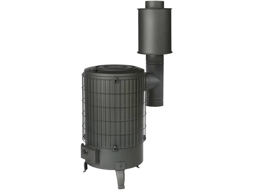 Theca no. 4 Poêle avec Grille et Tube Noir 110 mm