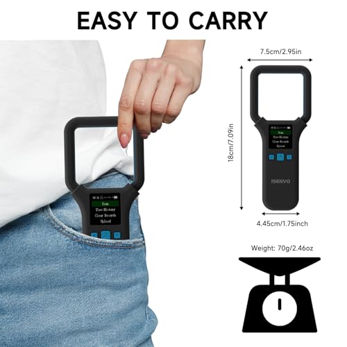 ISENVO AR190E Bluethooth Scanner de microchip para animais de estimação, leitor de animais RFID port