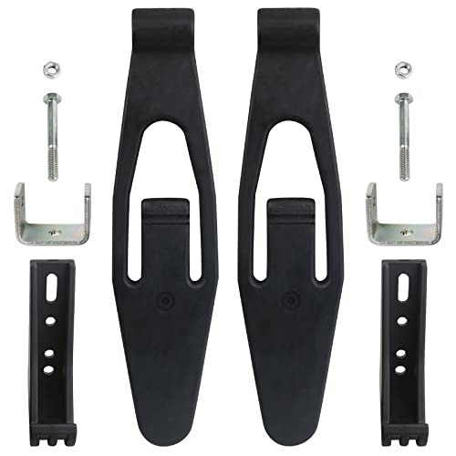 Hood Latch Strap with Catch Bracket Kit 2 Pack Compatible with Kenworth T300 T600 T800 W900 Peterbilt 357 367 377 378 379 388 389 1987-2011 Truck Hood Parts Replaces 23-13857 L56-0001 HLK1035