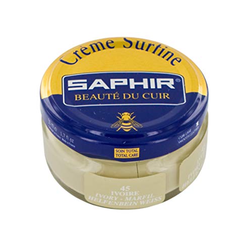 Saphir Crema extrafina para el cuero, Marfil (blanco marfil), 50 ml