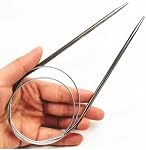 8-Piece Stainless Steel Circular Knitting Needles Set, 31.5 inch Crochet & Knitting Needles for Hats, Socks, Scarves (4.5mm, 5mm, 5.5mm, 6mm, 7mm, 8mm, 9mm, 10mm)