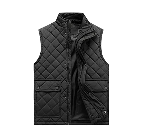 Chaleco para hombres de negocios casual impermeable en color negro L para otoño
