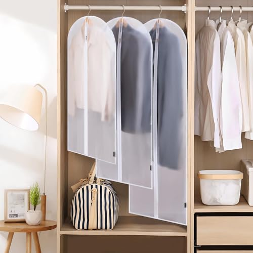 image for BALEINE 40'' Translucent Garment Bags, 12 Packs PEVA Dress Bag for Clo