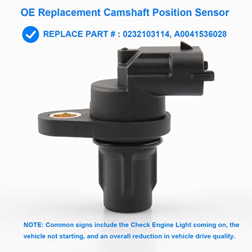 Camshaft Position Sensor, Cam Sensor Replace 0232103114 Compatible with Mercedes Benz C230 C240 C300 C320 C350 CLK320 CLK350 E320 E350 GL450 GL550 GLK350 ML320 ML350 R350 S430 S550 S65 SL65 AMG, More - Thumbnail 2