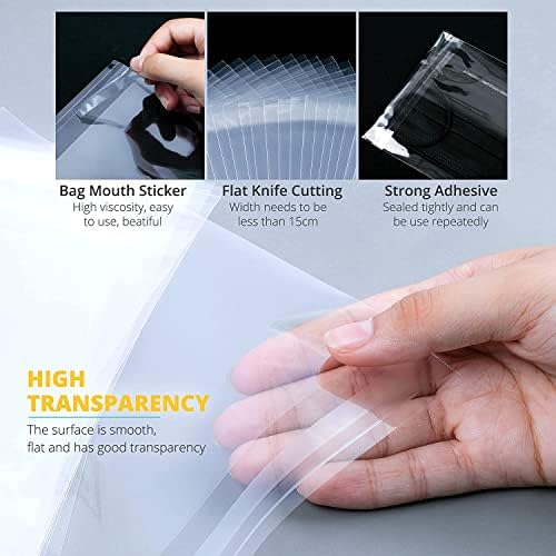 Self Seal Clear Cellophane Bags Pack of 100 (5 x 7 Inches) , Clear Cellophane Treat Bags, for Cookies, Sweets, Gifts, Jewelry ulti Purpose OPP Small Bags , for DIY Handmade