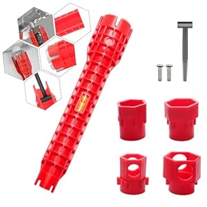 14-in-1 Multifunctional Sink Wrench for Toilet, Sink, Bathroom, Kitchen Plumbing Installation and Repairs, Multi-functional Wrench, Faucet and Sinks Installer Tool