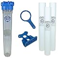 Tankless Water Heater Filter, KleenWater KW2520SCALEX-3 Tankless Hot Water Filter System, Polyphosphate Filter for Scale Prevention