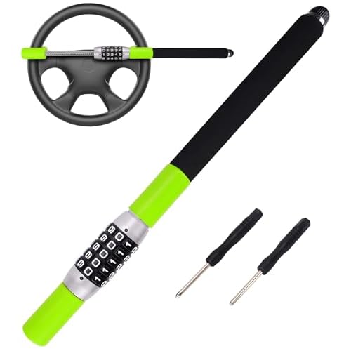 Tevlaphee Steering Wheel Lock – 5-Code Extendable (Green)