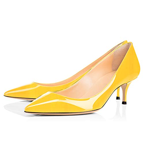 Eldof Women Kitten Heels Pumps | Pointed Toe Stiletto | 6.5cm Classic Court Shoes3