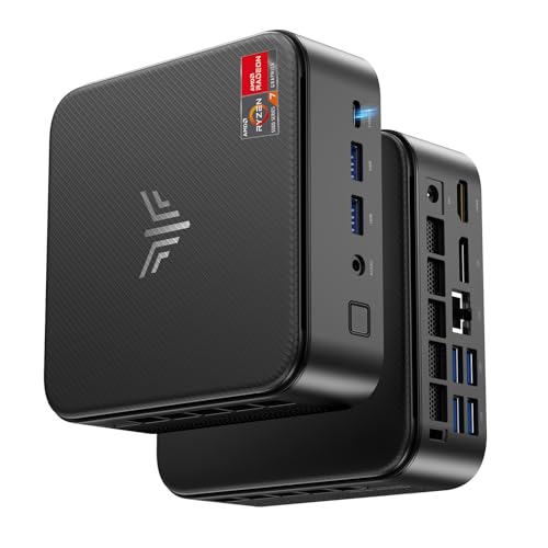 NiPoGi Mini PC 32GB DDR4 1TB SSD, AMD Ryzen 5 7430U (up to 4.3GHz, 8C/16T) Micro Desktop Computer for Office/Home Cinema/Meeting/Business/Trip【Wifi6/Bluetooth5.2/DP+HDMI+USB-C】