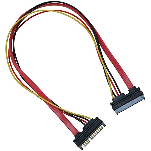 Longdex 4Pcs 50Cm Sata 22 Pin Female To Sata(7+15) Pin Male Data Power Combo Extension Cable #TOP2