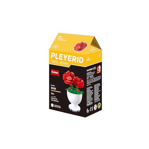 Sluban Pleyerid Creative Life Bricks Building Set, Flower Collection Display Box, M38-B1077, Yellow and Black - Image 3