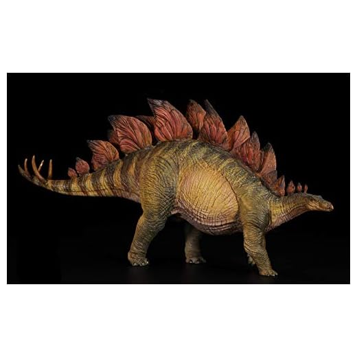 Nanmu 1/35 Stegosaurus Pike Figure Realistic Stegosauridae Dinosaur PVC Collector Toys Animal Educational Model Decoration Gift for Adult (Red Version)