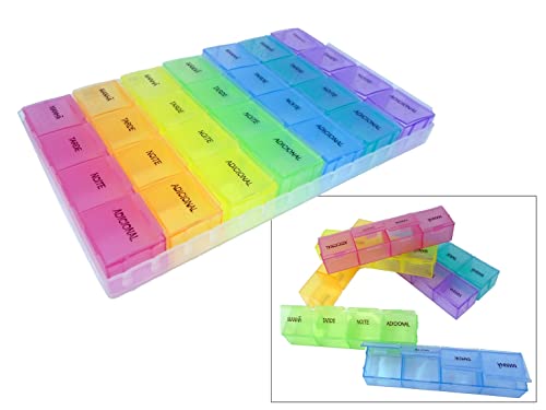 Caixa Comprimido Porta 4x Dia Medicamento Remédio Semanal