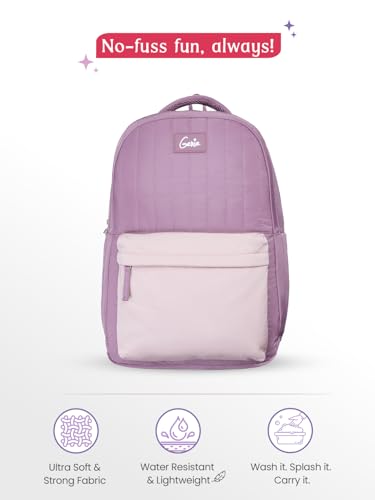 Image of Genie Quillet School Backpack For Girls |19 Inch-36 Litres With Laptop Sleeve, Rain cover, Three Compartments, |Best for Books, Water Bottles, Stationery, Laptop, Lunch Box & Essentials - Wine Red
