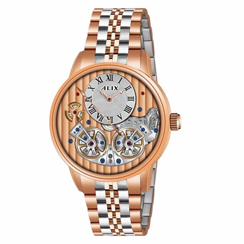 Image of ALIX Luxury Men's Wrist Watch Multifunction Analog Watches with Stainless Steel Band