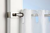 Ausziehbare Klemmstange Scheibenstange ausziehbar Klemmstange Easyfix 75-125 cm Edelstahl Optik Vitrage Gardinenstange Cafehausstange
