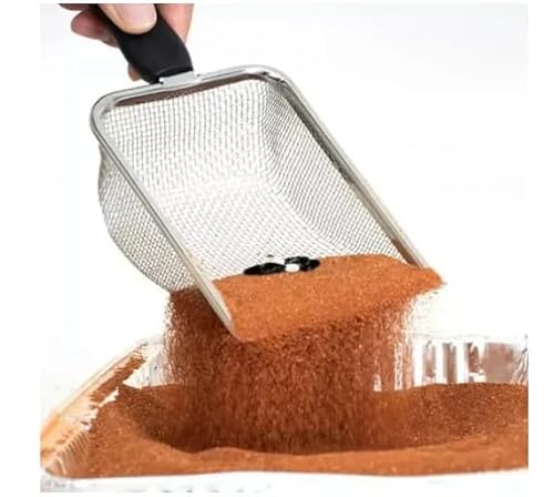 Pá Higiênica De Areia Para Gatos Peneira Coletora em Aço Inox Pazinha coletora de fezes para Gatos |