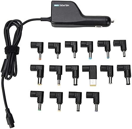 Helpers Lab 12V 24V Input Laptop Car Charger 16V 18.5V 19V 19.5V 20V DC Power Adapter 90W with 18W QC3.0 USB & 16 Tips 108W Universal for HP Dell IBM Lenovo Acer ASUS Compaq Samsung Sony and More