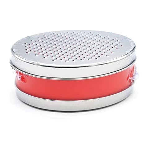 Kunovo Cheese Grater With Airtight Storage Container,cheese shredder&vegetable grater，Box Grater (1-Red) Cover