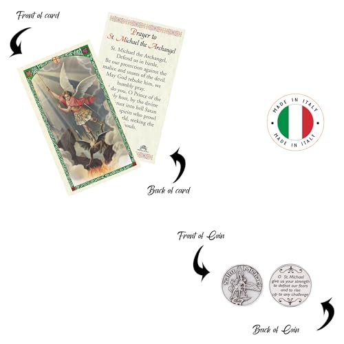 Estatua pequeña San Miguel Arcángel 3 pulgadas set 4 piezas miniatura 7