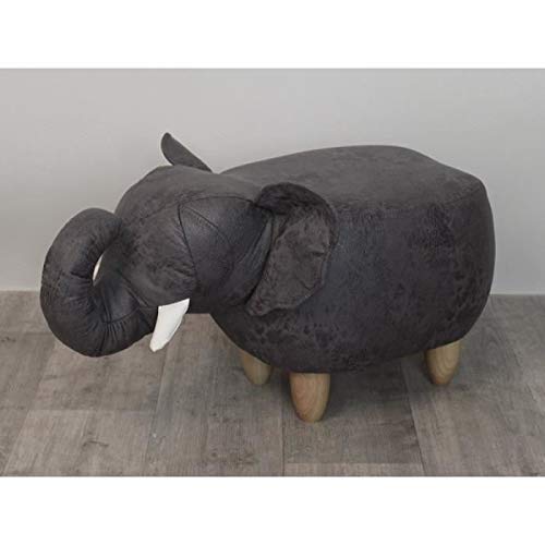 Preisvergleich Produktbild home edelweiss Hocker Elefant Kunstleder Länge 75 cm