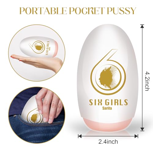 Image of Male Masturbator Egg, Portable Pocket Pussy Stroker with 3D Realistic Textured Vagina Ultra Soft Stretchy Male Masturbators Cup,Blowjob Adult Male Sex Toys for Men (Sweet Young Girl)