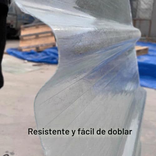 Miniatura 6 de Panel Para Tejado Transparente De 2mm,Paneles De Tejado De Revestimiento De Techo De Invernadero De Cochera,Placa De Iluminación Natural De Frp Aislamiento Térmico 0.9x1.4m 35x55in,5 Pcs