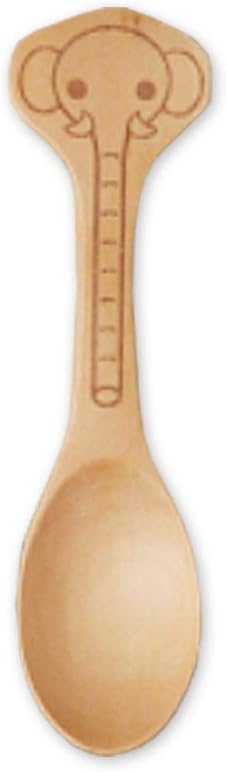 Spoon Natural Wood 4.6 x 1.1 inches (11.8 x 2.8 cm) Spoon Wood Kids (For Kids) Elephant CTCKK-5