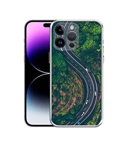 Image of Amazon Brand- Solimo Racing Track Printed Silicon Soft TPU Back Case Cover Compatible for Apple iPhone 14 Pro Max
