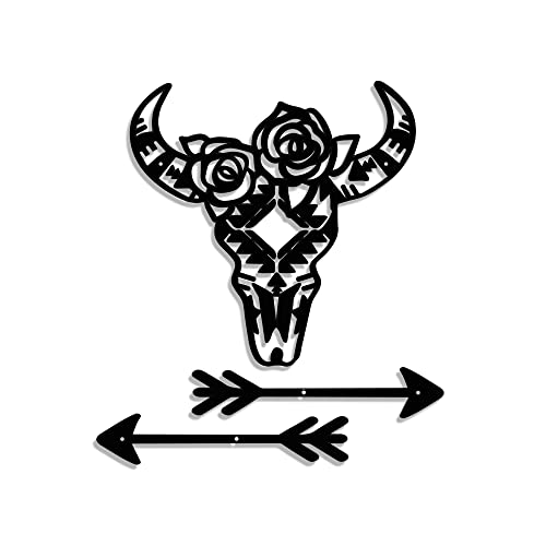 Dancenser 3 Pieces Aztec Decor Longhorn Skull Wall Art Western Cow Horns Décor For Home Bull Horns For Wall Sculptures Decor For Home Room Farmhouse Display Southwestern Arrow Wall Décor #TOP11