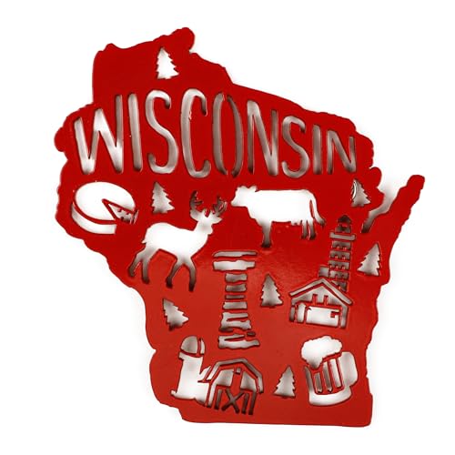 Imán decorativo Wisconsin 3 x 3.75 pulgadas