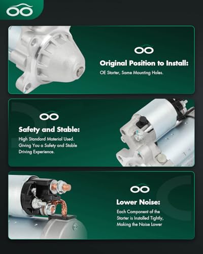 Image of SCITOO Starter Motor fit for Ford for E-150 4.6L 2013-2014,for Ford for E-150 5.4L 2013-2014,for Ford for E-250 4.6L 2014 Replacement Starter 19247