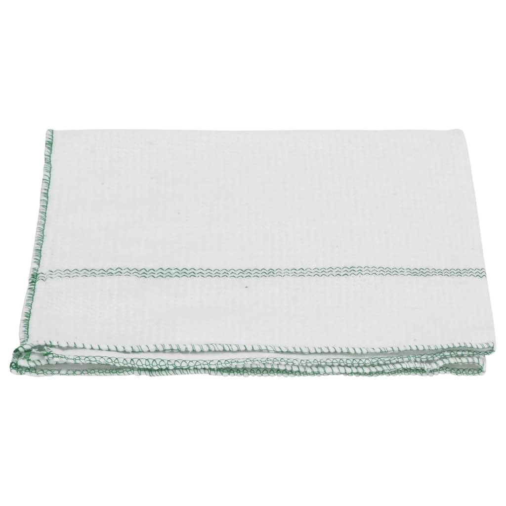Homgoday Bayetas 50 uds Blancas con Rayas Verdes 50x60 cm Productos para Limpieza del hogar