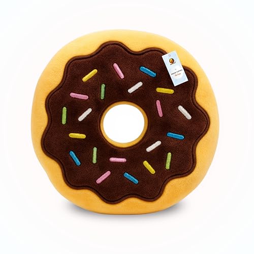 Image of Foodie Puppies Interactive Squeaky Plush Dog Chew Toy - (Sprinkle Doughnut Plush Toy) | Soft Cotton-Filled, Durable & Bite-Resistant for Puppies & Small Dogs | Fun Play, Teething & Dental Exercise