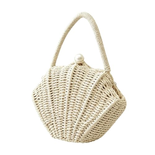 Sac à main en coquillage de créateur tissé main au design intemporel pour femme